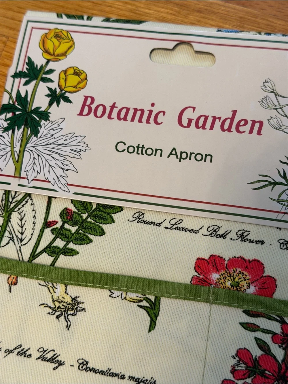 🆕 Samuel Lamont NWT all cotton full bib apron floral botanical garden pocket